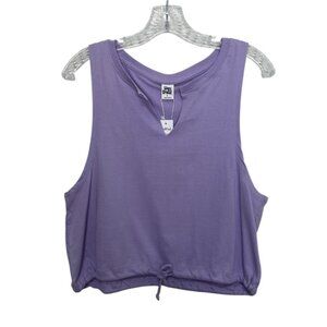 Daybreak Sleeveless Tie-Hem Tank Top Large Purple Ice‎ New WOT